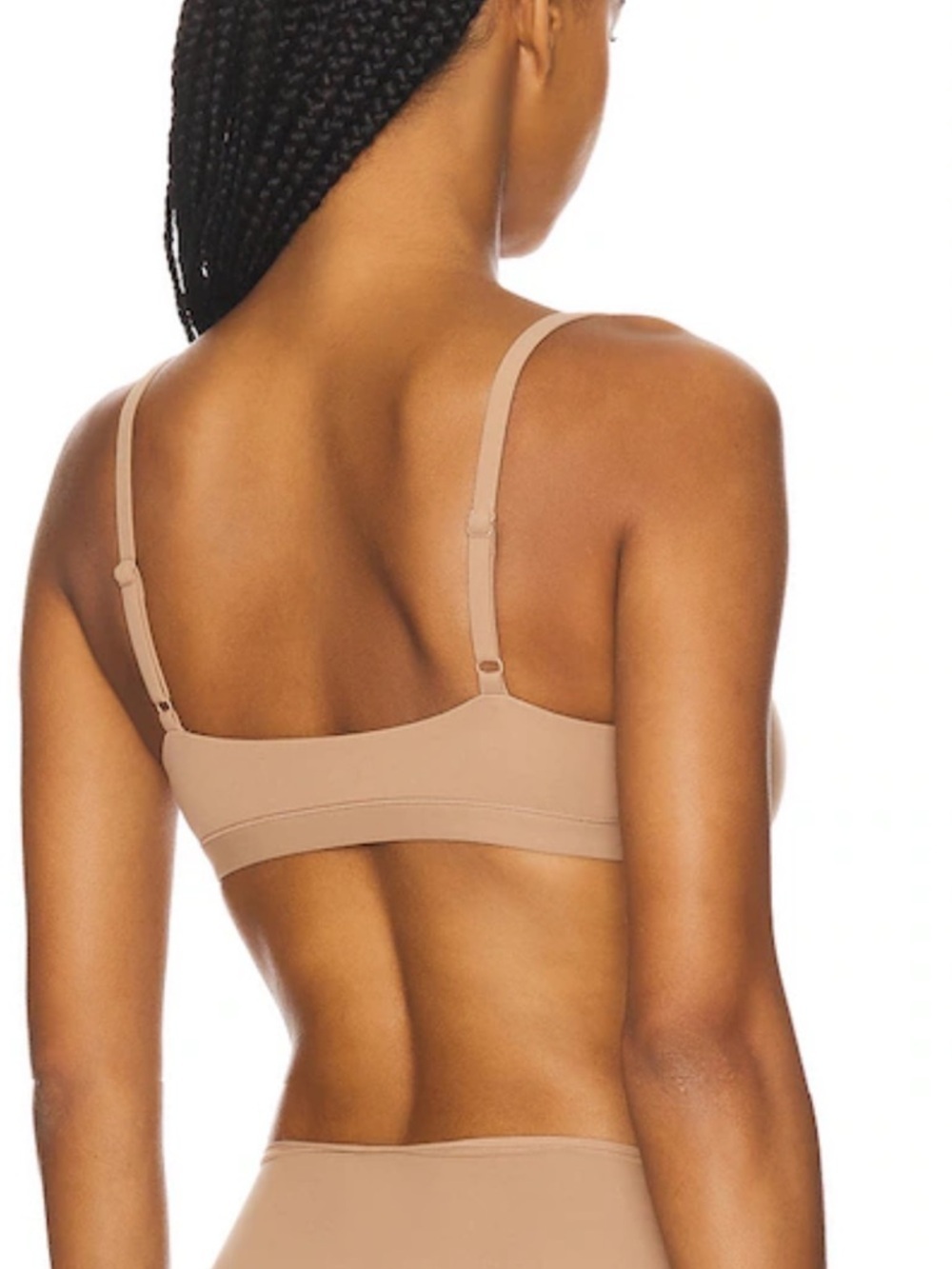 NWT SKIMS Fits Everybody Scoop Bralette Sienna Seamles Scoop Bra Beige Stretch L - Picture 3 of 6
